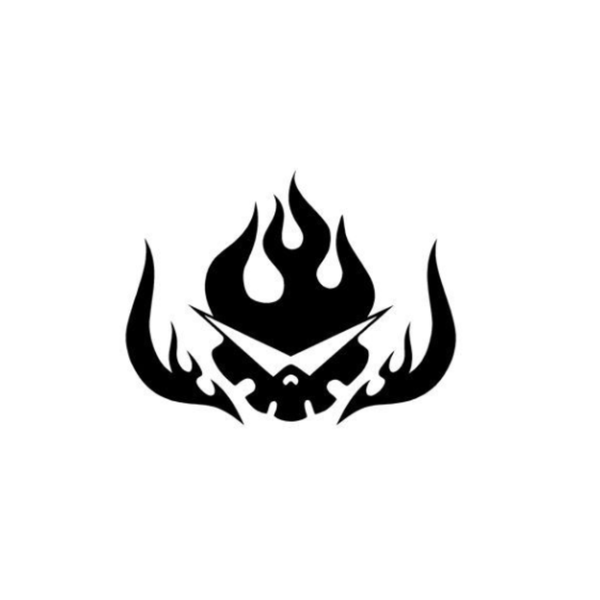 Flamming Skull Inspired By Gurren Lagann