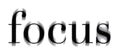 Focus script tattoo design