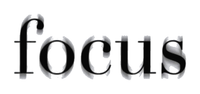 Focus script tattoo design