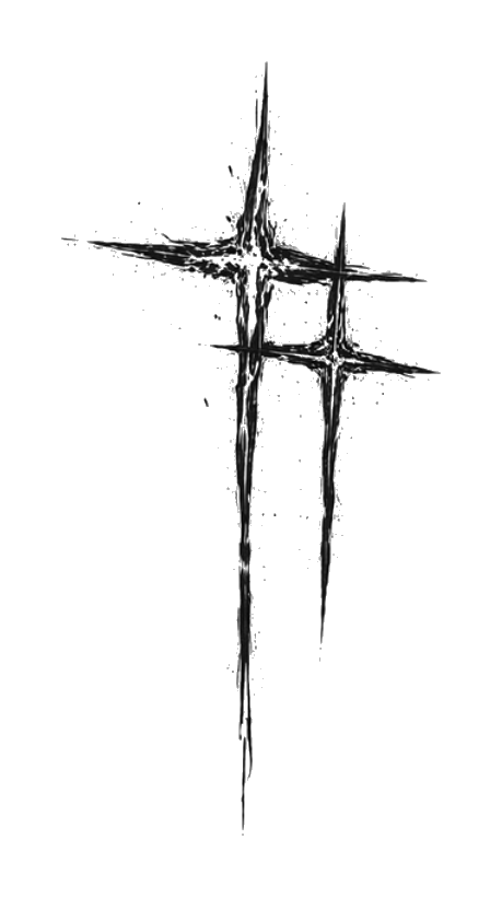 Twin Crosses tattoo design