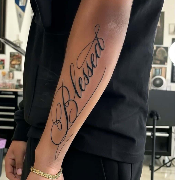 Blessed Forearm Tattoo
