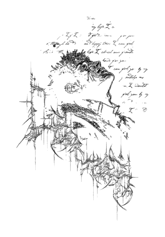 Beast Of Darkness Script tattoo design