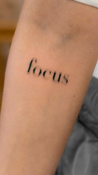 Focus semi-permanent temporary tattoo