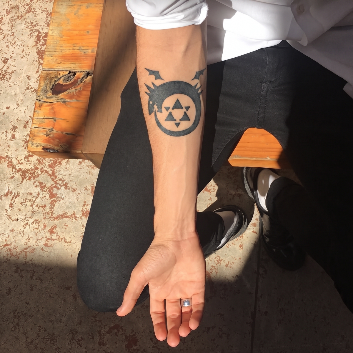 Ouroboros semi-permanent temporary tattoo